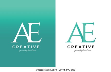 logotipo de ae o diseño de logotipo de letras de ae	