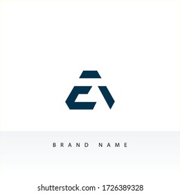 AE Logo. Letter Design Vector with Red and Black Colors.
