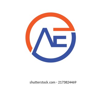 AE Logo. Letter Design Vector with Red and Black Colors.initial letter ae linked round lowercase logo red.Initial AE Letter Logo With Modern Typography Vector Template.