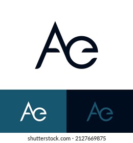 Ae Modern Logo Design Vector