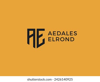 AE. Monogram of Two letters A and E. Luxury, simple, minimal and elegant AE logo design. Vector illustration template.