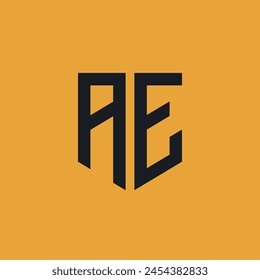 AE. Monogram of Two letters A and E. Luxury, simple, minimal and elegant AE logo design. Vector illustration template.