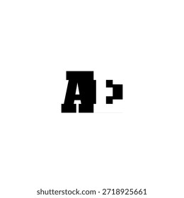 AE Negative Space Monogram Logo - Modernes minimales Buchstabendesign
