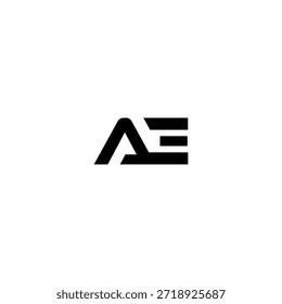 AE Negative Space Monogram Logo - Modernes minimales Buchstabendesign