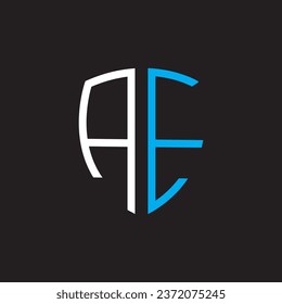 AE new letter logo design