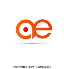 ae orange Letter Logo Design with Creative Modern 51