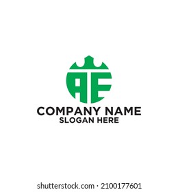 Monograma de la plantilla de diseño del logotipo real de AE.