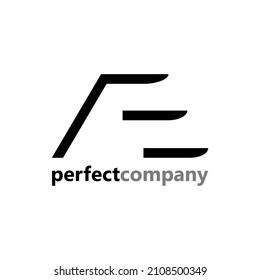 AE simple logo concept. Initial-based, alphabet icon, or monogram logo. Speed logo concept. Suitable for automotive product, brand, company, or organization.