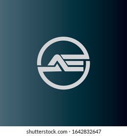 AE text Logo design. Letter Design Template Vector and Brand IDENTITY DESIGN and corporate design.
