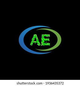 AE Unique abstract geometric vector logo design