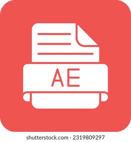 Ae vector icon. Can be used for printing, mobile and web applications.