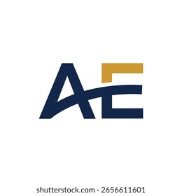 Diseño de logotipo de letra de Vector AE