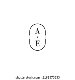AE wedding logo concept in high quality professional design that will print well across any print media