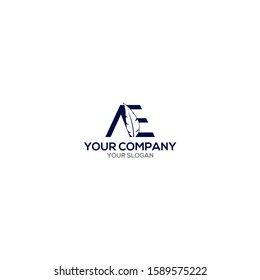 AE Writer Logo Design Vector