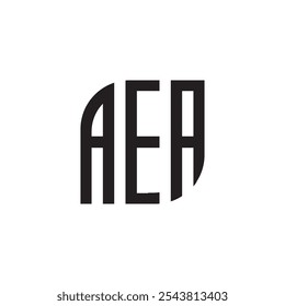 AEA letter logo design with white background in illustrator, vector logo modern alphabet font 