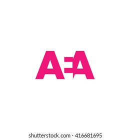 AEA Logo. Vector Graphic Branding Letter Element. White Background
