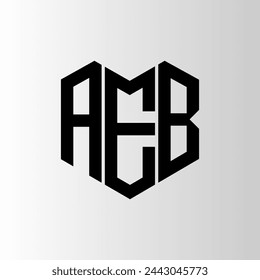 Abstraktes Design des AEB-Buchstabenlogos. AEB einzigartiges Design. AEB.
