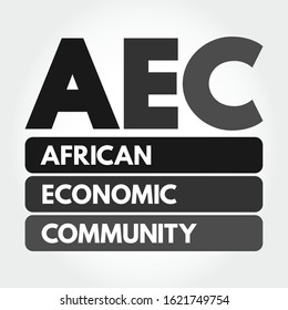 AEC - African Economic Community Acronym, Business Concept Background