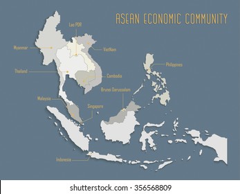 AEC : ASEAN Economic Community / ASEAN MAP / the regional economic i agenda in south east asia