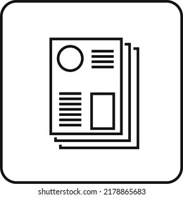 Aechives data storage outline icon in vector format.