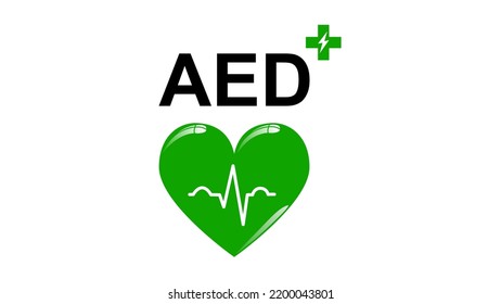AED-Automatisierter externer Defibrillator 3D-Vektorsymbol