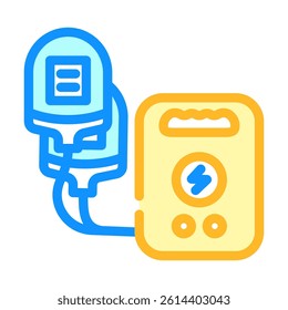 aed automated external defibrillator color icon vector. aed automated external defibrillator sign. isolated symbol illustration