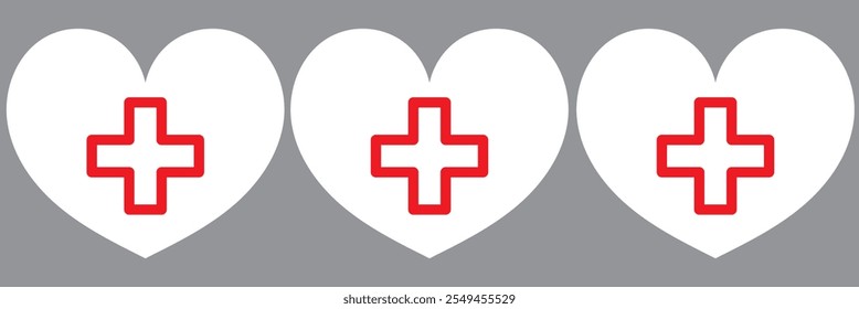 AED, automatisierter externer Defibrillator AED-Zeichen mit Herz