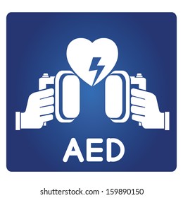 AED, Automated External Defibrillator Symbol