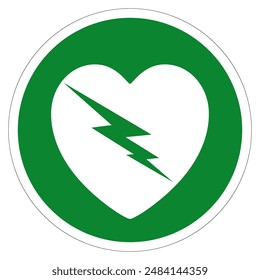AED Automated External Defibrillator Symbol Sign, Vector Illustration, Isolate On White Background Label .EPS10