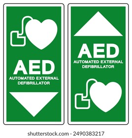 AED Automated External Defibrillator Symbol Sign, Vector Illustration, Isolate On White Background Label .EPS10