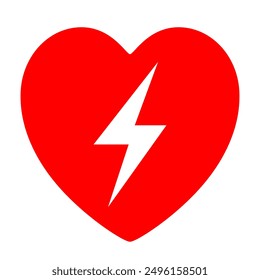 AED Automated External Defibrillator Symbol Sign, Vector Illustration, Isolate On White Background Label.EPS10