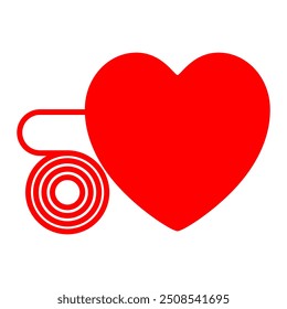 AED Sinal de símbolo de desfibrilador externo automatizado, Ilustração de vetor, Isolar no fundo branco Label.EPS10