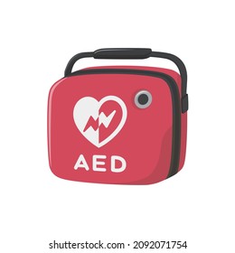AED body. Automated external defibrillator. Vector illustration.