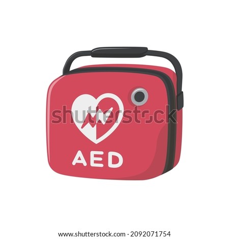 AED body. Automated external defibrillator. Vector illustration.