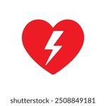 AED emergency defibrillator icon sign symbol. First aid Automated external defibrillator. Vector illustarion. Isolated on white background.