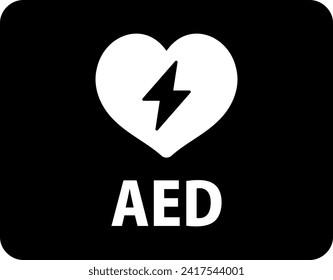 AED Icon Isolated Vector Silhouette