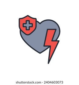 AED icon set.vector.Editable stroke.linear style sign for use web design,logo.Symbol illustration.
