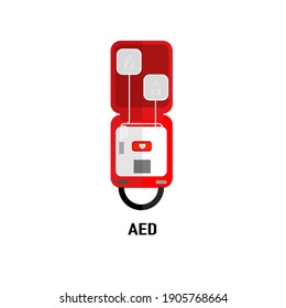 An AED icons  on white background.