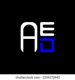 AED letter logo creative design with vector graphic, AED simple and modern logo.