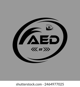 AED letter logo design. AED Simple and modern logo. AED luxurious Alphabet logo Design. -vector Illustration