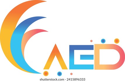 AED letter technology logo design on white background. AED creative initials letter business logo concept. AED uppercase monogram logo and typography for technology, business and real estate brand.
