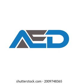 AED letters Initials Monogram logo design