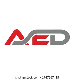 AED logo design template in vector