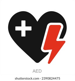 AED and trade icon concept