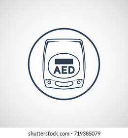 AED vector logo icon illustration