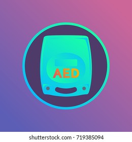 AED vector logo icon illustration