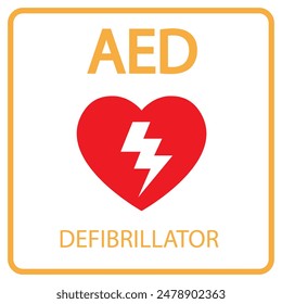 DEA, desfibrilador externo automático, signo de DEA con corazón