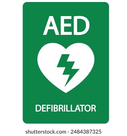 DEA, desfibrilador externo automático, signo de DEA con corazón