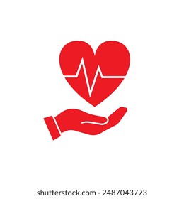 AED, automatisierter externer Defibrillator Aed-Zeichen mit Herz