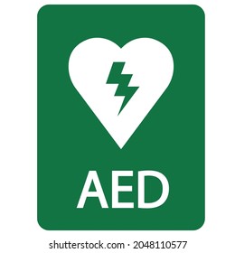 AED,automated external defibrillator flat vector icon